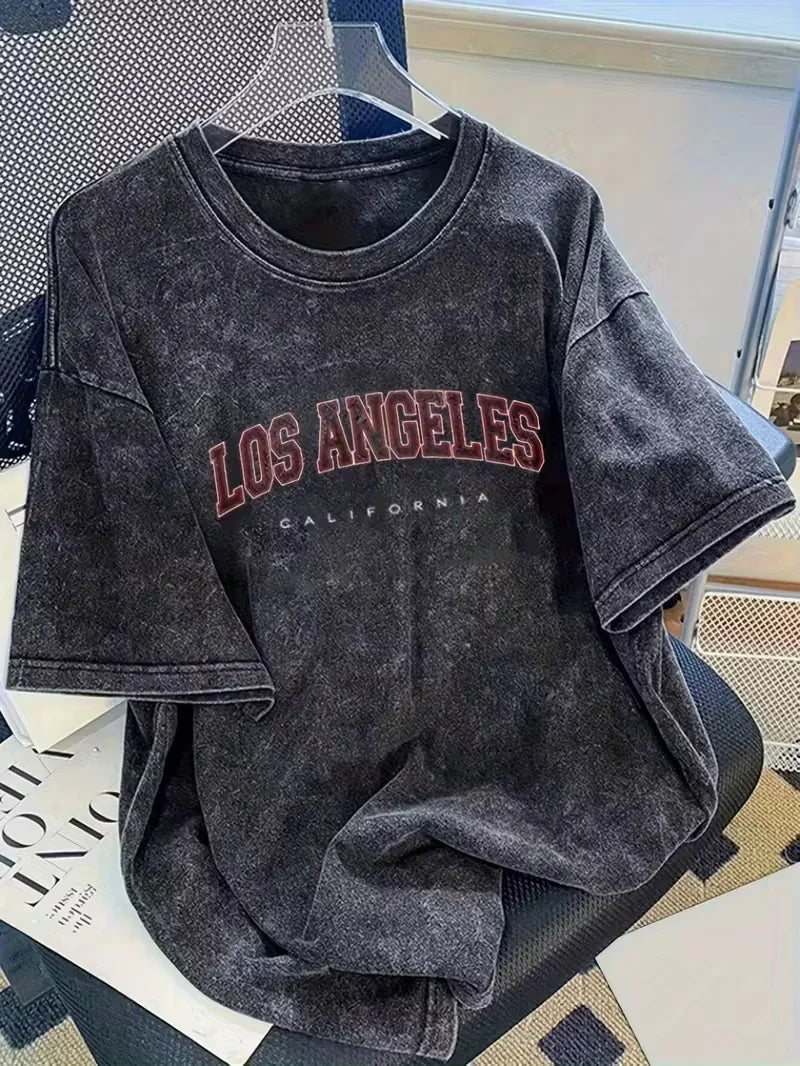 T-Shirt Vintage Los Angeles Unissexo | Streetwear NUVORA