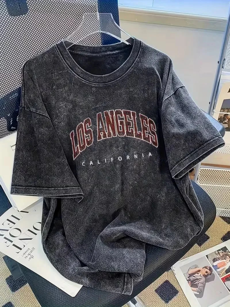 T-Shirt Vintage Los Angeles Unissexo | Streetwear NUVORA